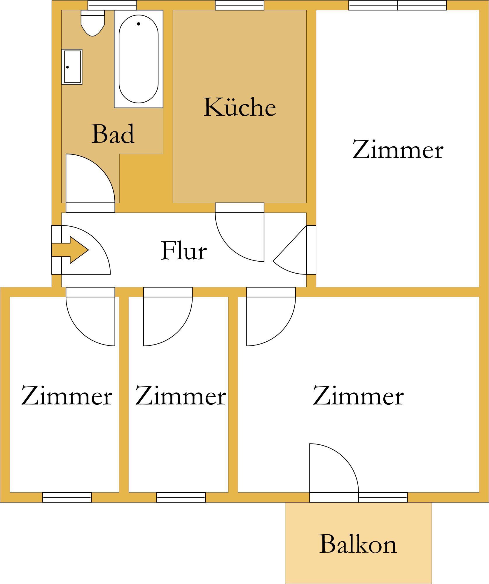 Wohnung zum Kauf 29.900 € 4 Zimmer 69,1 m²<br/>Wohnfläche 2.<br/>Geschoss Köthen Köthen (Anhalt) 06366