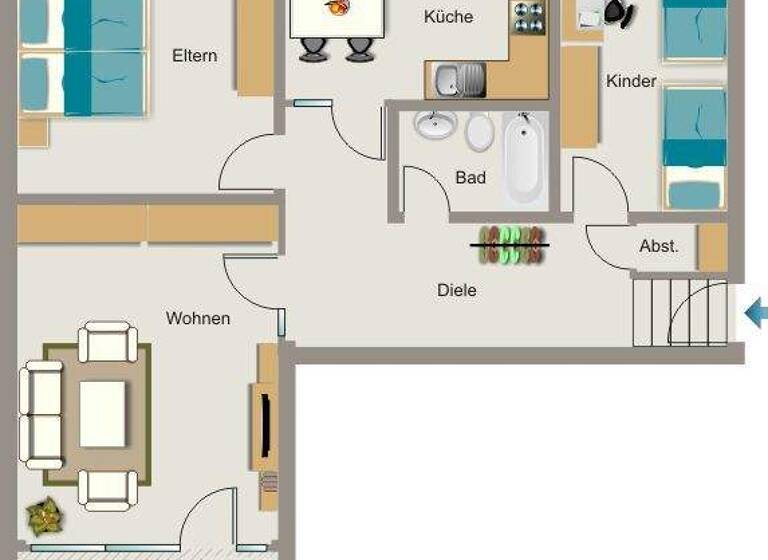 Wohnung zur Miete 563 € 3,5 Zimmer 72,2 m² 7. Geschoss Am Flehmebach 2 Letmathe Iserlohn 58642