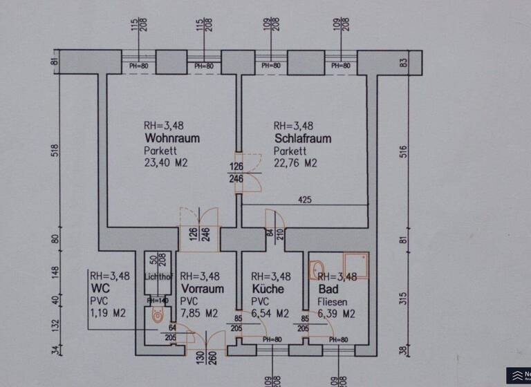 Wohnung zum Kauf 399.000 € 2 Zimmer 68 m² 1. Geschoss Hirschengasse Wien 1060