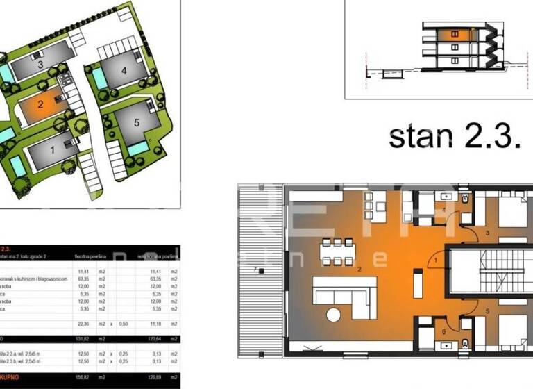 Wohnung zum Kauf 367.981 € 3 Zimmer 126 m² 2. Geschoss Okrug