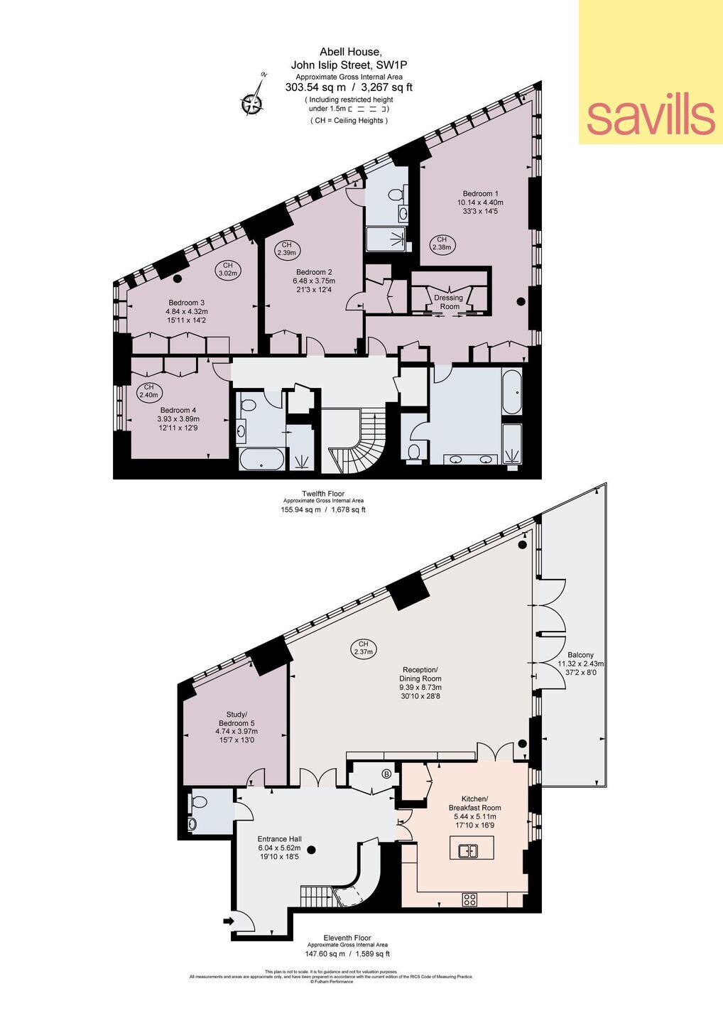 Penthouse zum Kauf provisionsfrei 8.176.675 € 6 Zimmer 303,5 m²<br/>Wohnfläche JOHN ISLIP STREET 31 City of Westminster SW1P 4FE