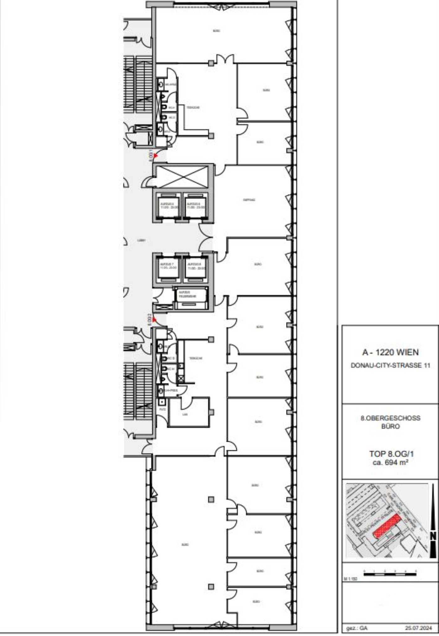 Bürogebäude zur Miete 14,50 € 634 m²<br/>Bürofläche Wien 1220