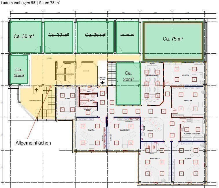 Bürofläche zur Miete 1.380 € 75 m²<br/>Bürofläche Hummelsbüttel Hamburg 22339