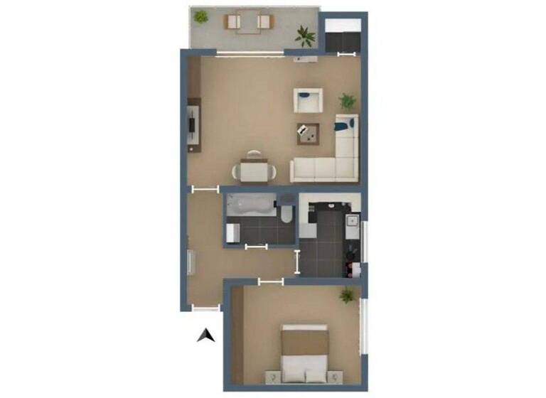 Wohnung zur Miete 750 € 2 Zimmer 55 m² 5. Geschoss frei ab 01.06.2026 Am Kreuzstein 49 Bischofsheim Maintal 63477