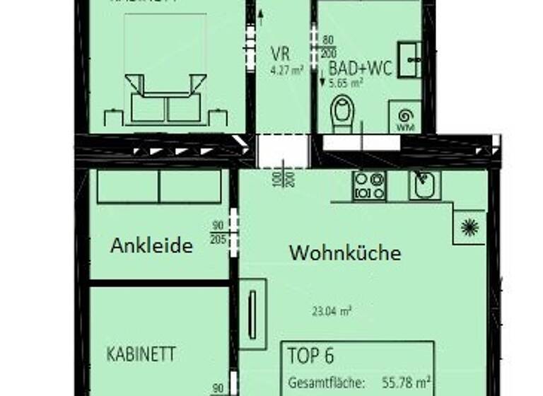 Wohnung zum Kauf 379.000 € 3 Zimmer 55,8 m² Wien 1050