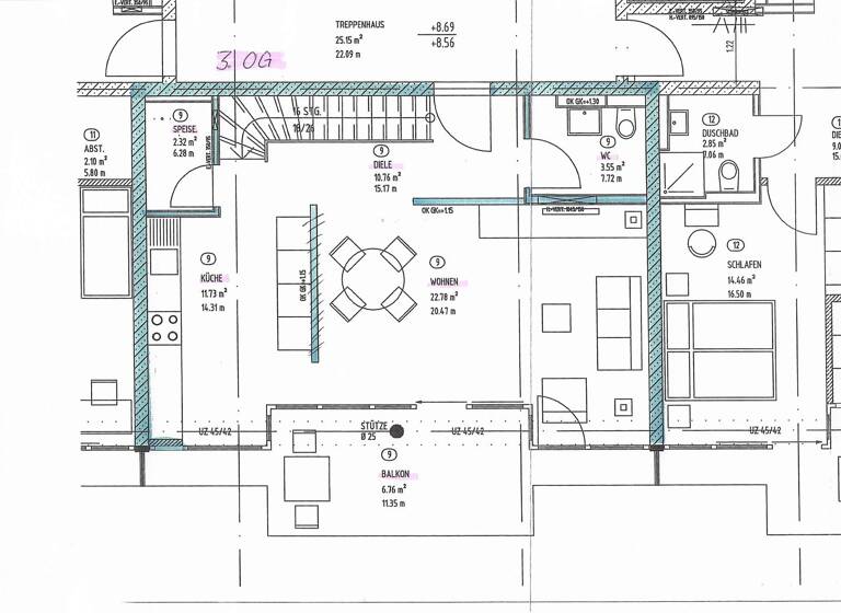 Maisonette zur Miete 1.760 € 3,5 Zimmer 107 m² Geschoss 2/3 frei ab 01.05.2026 Kupferschmiedshof 15 Sebald Nürnberg 90403