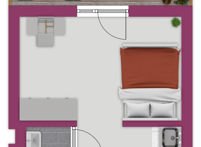 Studio zum Kauf 217.000 € 1 Zimmer 24,5 m² 3. Geschoss Schwabing-Freimann München 80939