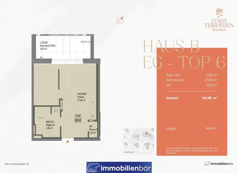 Wohnung zum Kauf - Erstbezug 155.343 € 1,5 Zimmer 34,5 m² EG Peuerbach 4722