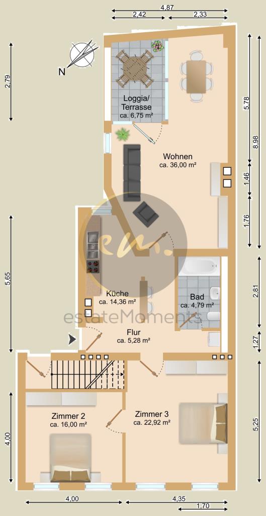 Wohnung zum Kauf 748.000 € 3 Zimmer 102,7 m²<br/>Wohnfläche 4.<br/>Geschoss ab sofort<br/>Verfügbarkeit Moabit Berlin 10119