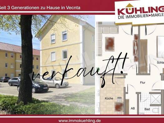 Wohnung zum Kauf 139.000 € 2 Zimmer 50 m² EG Vechta 49377