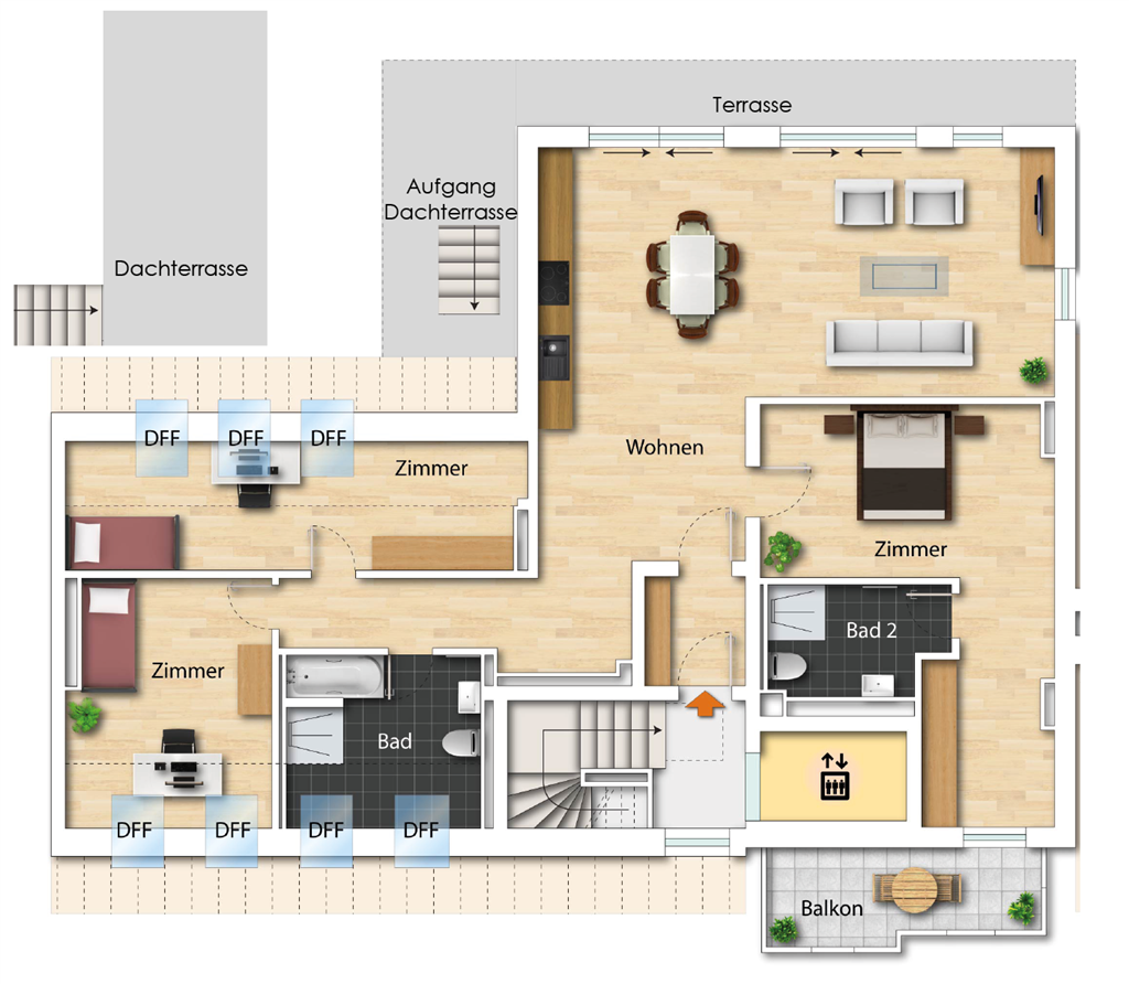 Penthouse zum Kauf provisionsfrei 1.390.000 € 5 Zimmer 150 m²<br/>Wohnfläche 4.<br/>Geschoss ab sofort<br/>Verfügbarkeit Schillerstraße 22 Lichterfelde Berlin 12207