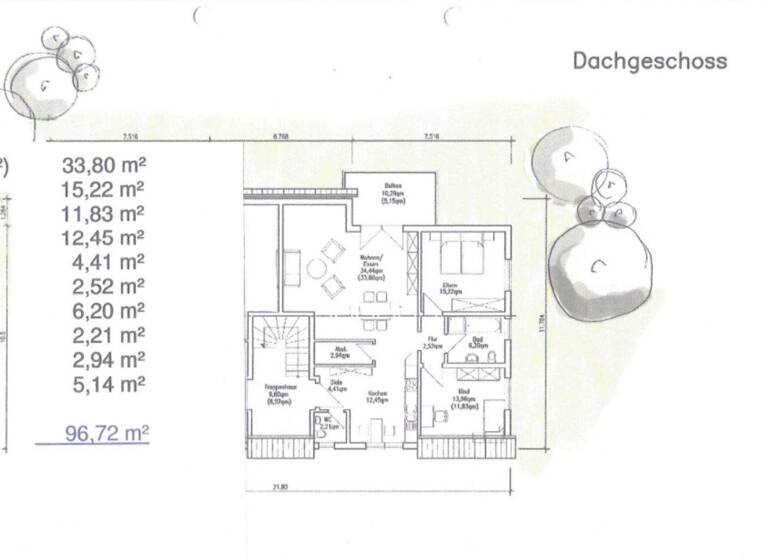 Wohnung zur Miete 900 € 3 Zimmer 96,7 m² 2. Geschoss In der Karlswies 1 Pluwig 54316