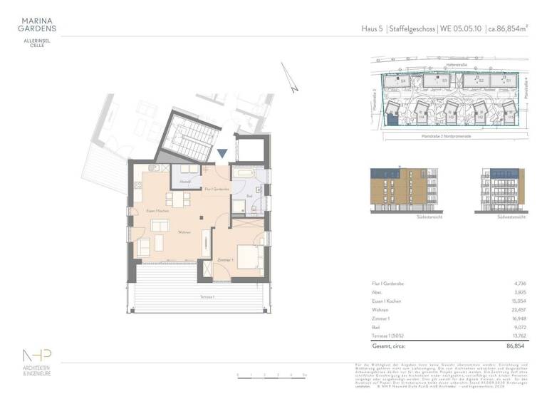 Wohnung zum Kauf - Erstbezug provisionsfrei 460.000 € 2 Zimmer 86 m² 4. Geschoss An der Promenade 10 Altstadt Celle 29223
