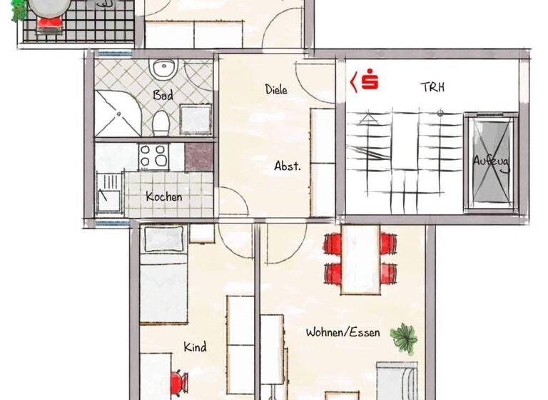 Wohnung zum Kauf 225.000 € 3 Zimmer 75 m² Richrath Langenfeld 40764