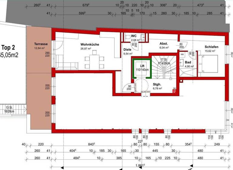 Wohnung zum Kauf - Erstbezug 350.000 € 2 Zimmer 65,1 m² 1. Geschoss Werfen 5450