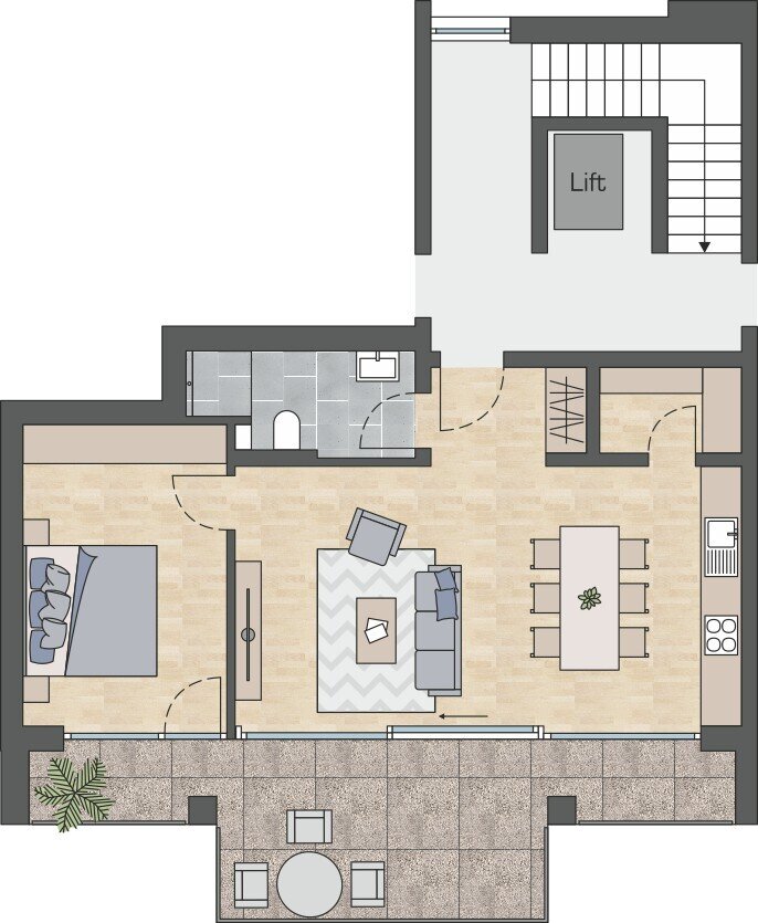 Wohnung zum Kauf provisionsfrei als Kapitalanlage geeignet 397.896 € 2,5 Zimmer 67,4 m²<br/>Wohnfläche Bahnhofstraße 16 Mimmenhausen Salem 88682