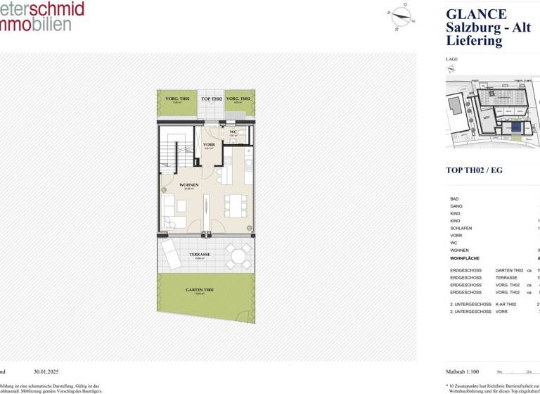 Reihenmittelhaus zum Kauf - Erstbezug provisionsfrei 749.000 € 4 Zimmer 84,5 m² Salzburg 5020