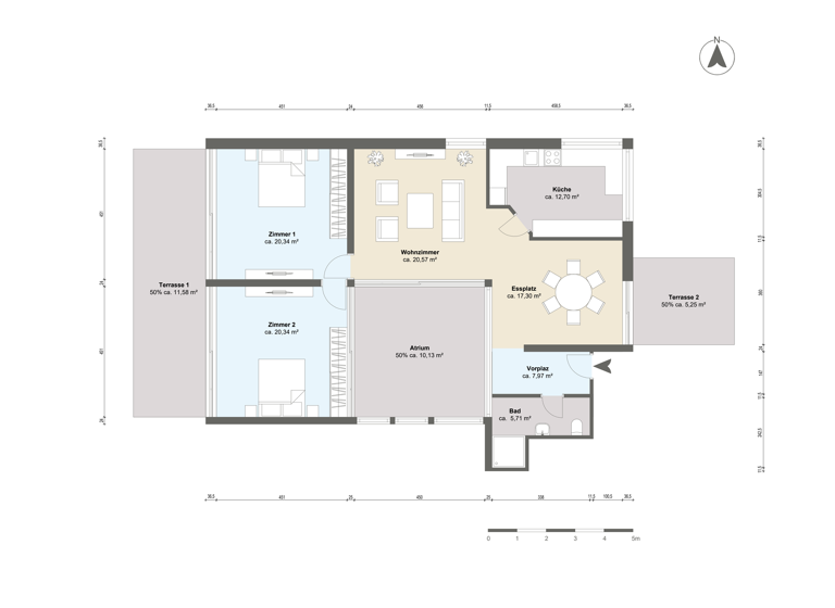 Terrassenwohnung zur Miete 2.400 € 4 Zimmer 137,1 m² EG Lerchenberg Mainz 55127