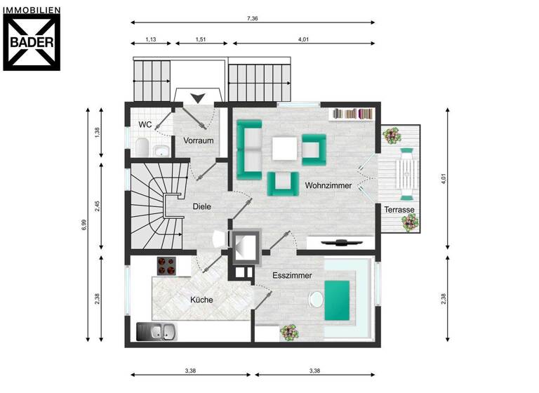 Doppelhaushälfte zum Kauf 449.000 € 5 Zimmer 87,2 m² 486 m² Grundstück Schorndorf 73614