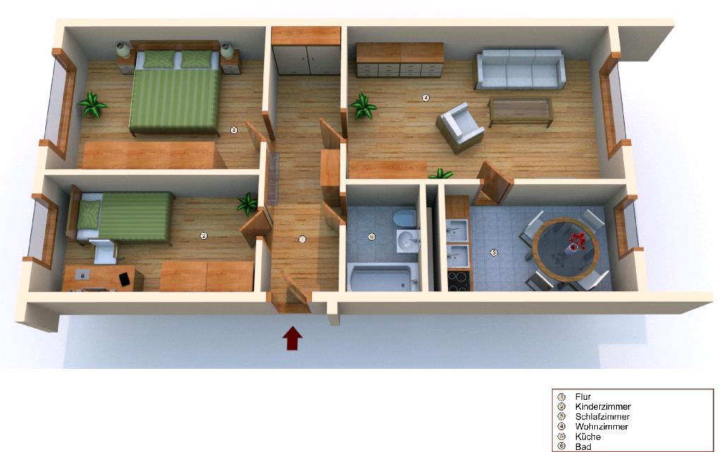 Wohnung zur Miete 402 € 3 Zimmer 68,1 m²<br/>Wohnfläche EG<br/>Geschoss 01.01.2025<br/>Verfügbarkeit Heilbronner Str. 2 Grünau - Mitte Leipzig 04209