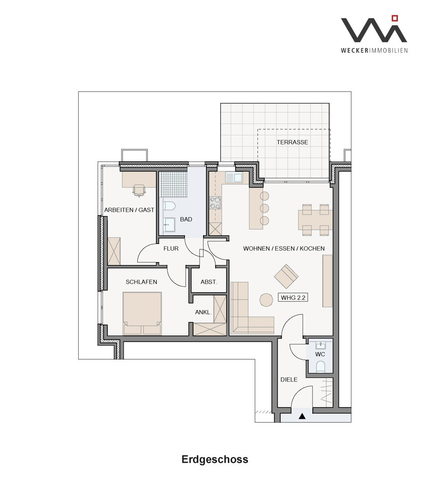 Wohnung zum Kauf als Kapitalanlage geeignet 414.650 € 3 Zimmer 88,8 m²<br/>Wohnfläche Édith-Piaf-Straße 17 Drensteinfurt Drensteinfurt 48317