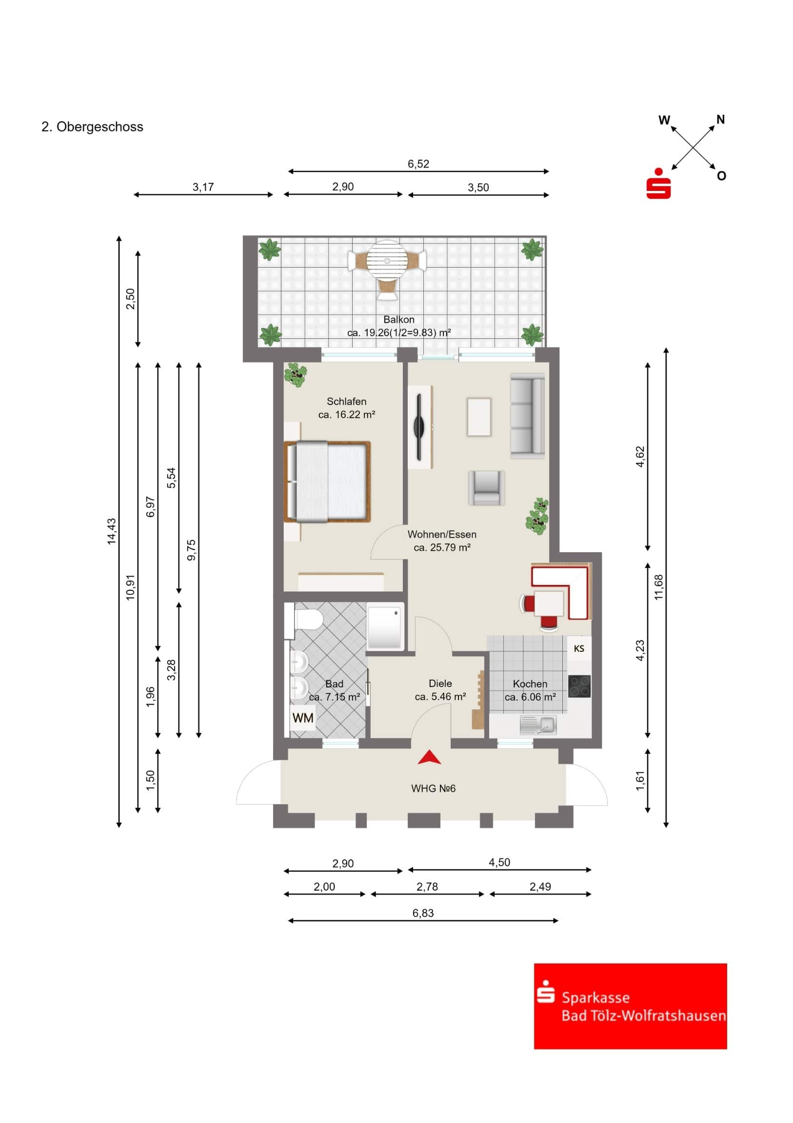 Wohnung zum Kauf provisionsfrei 525.000 € 2 Zimmer 70,3 m²<br/>Wohnfläche Gartenberg Geretsried 82538