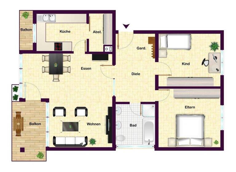 Wohnung zur Miete 850 € 3 Zimmer 86,3 m² EG frei ab 01.05.2026 Neuwiesenweg 17 Satteldorf 74589