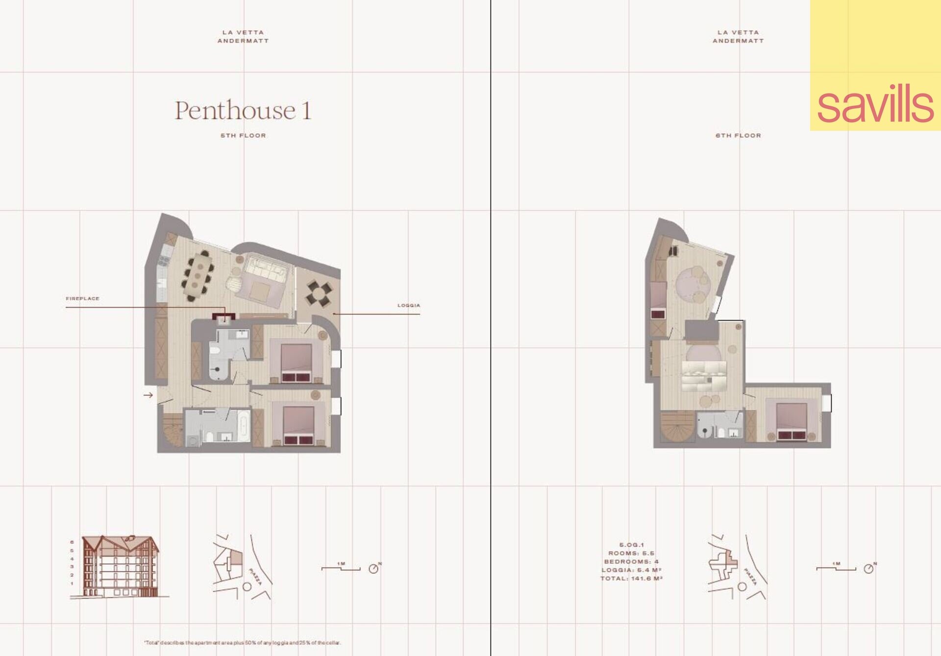 Penthouse zum Kauf 3.460.450 € 5,5 Zimmer 142,8 m²<br/>Wohnfläche Furkagasse 6 Andermatt 6490