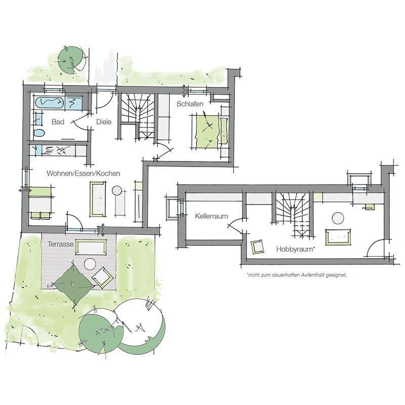 Wohnung zum Kauf provisionsfrei 422.929 € 2 Zimmer 59,6 m²<br/>Wohnfläche EG<br/>Geschoss ab sofort<br/>Verfügbarkeit Am Klosterholz 18 Steudach Erlangen 91056