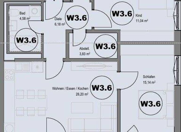 Wohnung zur Miete - Erstbezug 1.145 € 4 Zimmer 87 m² Friesenhofen Leutkirch im Allgäu / Friesenhofen 88299
