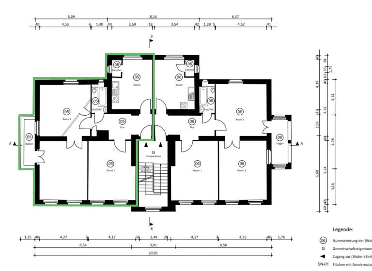 Wohnung zum Kauf 236.082 € 3 Zimmer 96,4 m²<br/>Wohnfläche 2.<br/>Geschoss Dammweg 251 Neukölln Berlin 12057