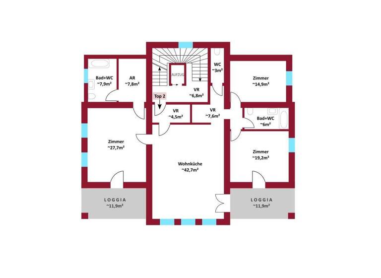 Wohnung zum Kauf - Erstbezug 749.000 € 4 Zimmer 141,2 m² Purkersdorf 3002