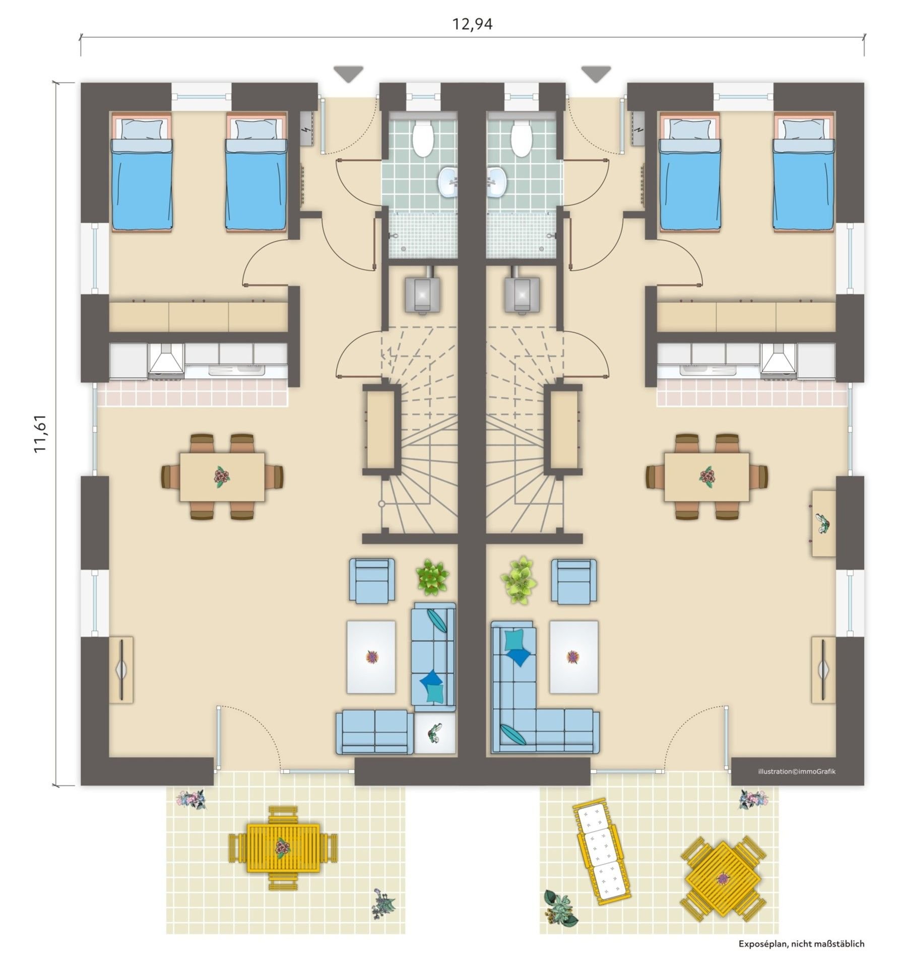 Doppelhaushälfte zum Kauf provisionsfrei 319.900 € 4 Zimmer 98,7 m²<br/>Wohnfläche 682 m²<br/>Grundstück Uttum Krummhörn / Uttum 26736