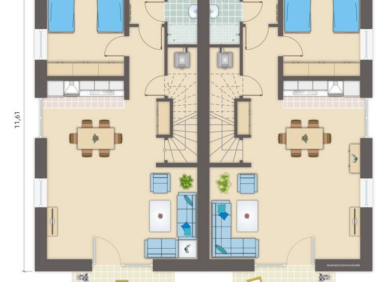 Doppelhaushälfte zum Kauf provisionsfrei 319.900 € 4 Zimmer 98,7 m² 682 m² Grundstück Uttum Krummhörn / Uttum 26736