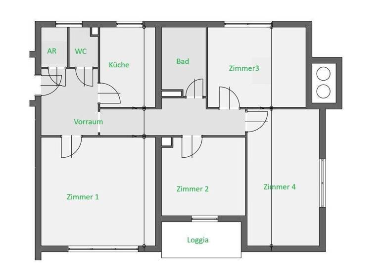 Wohnung zum Kauf 179.000 € 4 Zimmer 1. Geschoss Judendorfer Straße 33 Leoben 8700