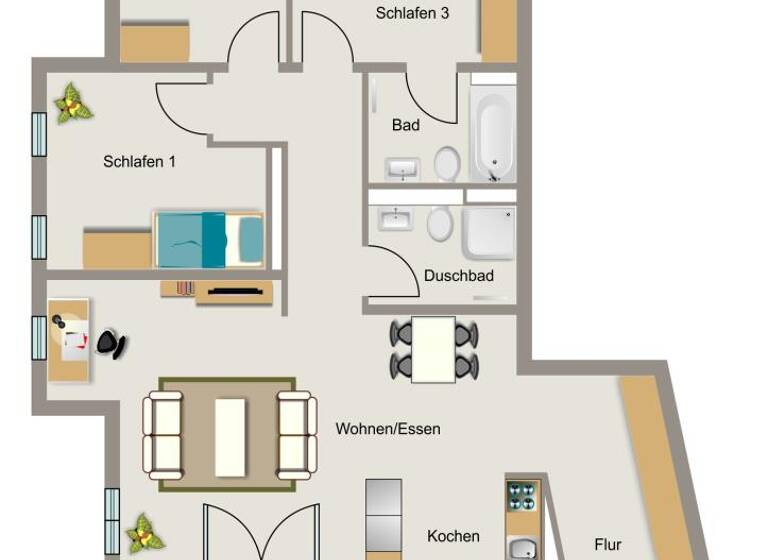 Wohnung zur Miete 1.504 € 4,5 Zimmer 109 m² 2. Geschoss frei ab 01.06.2026 Wielandstraße 90 Grumme Bochum 44791