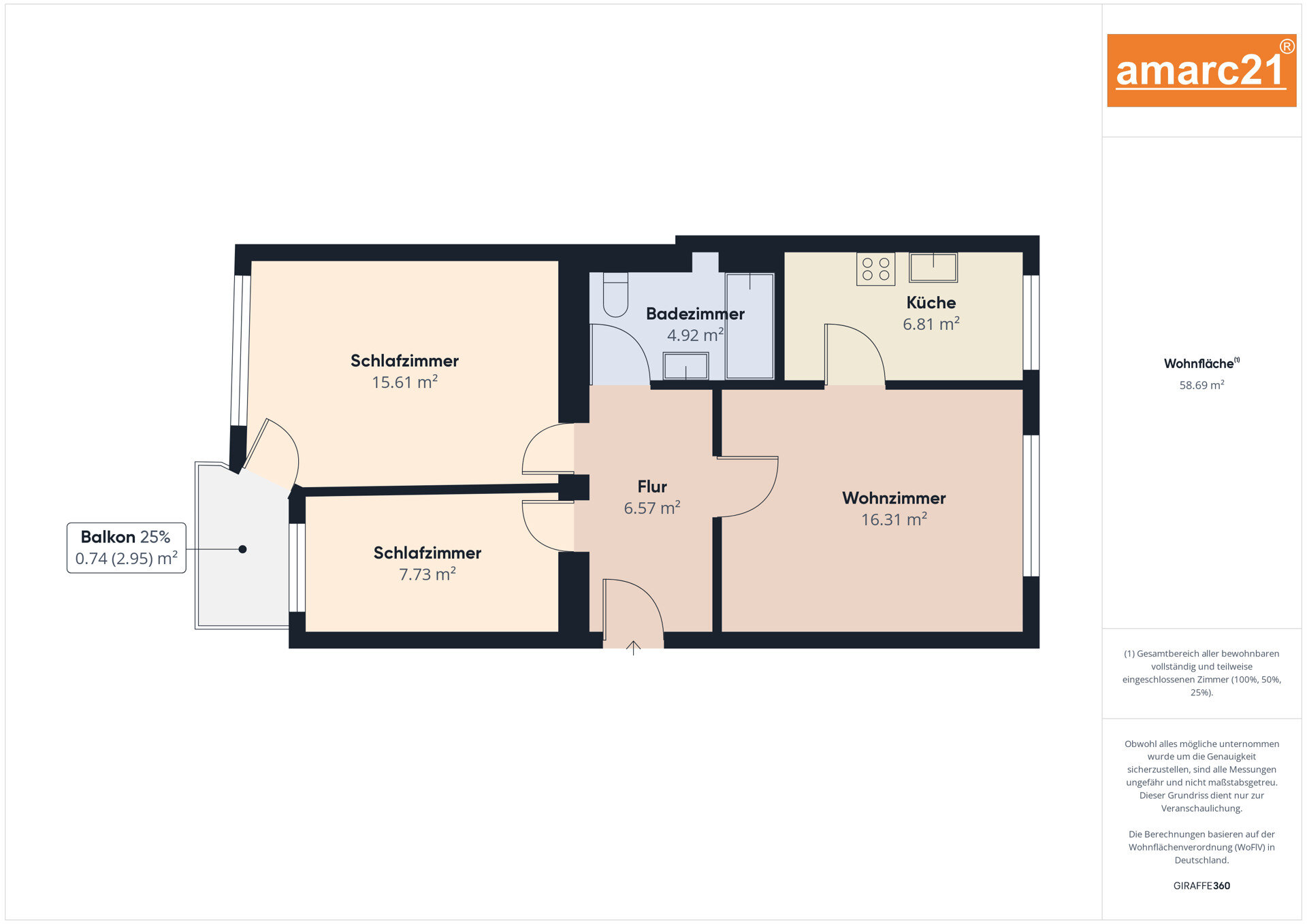 Wohnung zum Kauf 149.000 € 3 Zimmer 58,7 m²<br/>Wohnfläche 3.<br/>Geschoss Binsfelderstraße 133 Ost Düren 52351