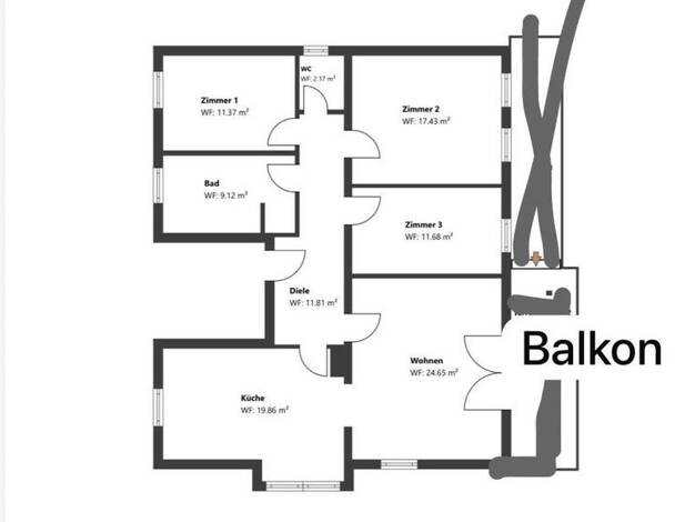 Wohnung zur Miete 1.650 € 4 Zimmer 111 m² 1. Geschoss frei ab 30.11.2026 Schloßstraße Notzing Oberding 85445