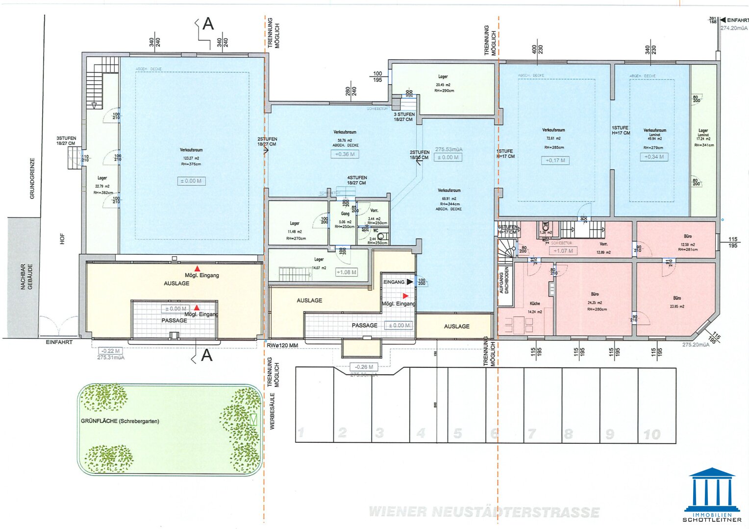 Ladenfläche zur Miete 4.000 € 375 m²<br/>Verkaufsfläche Sollenau 2601