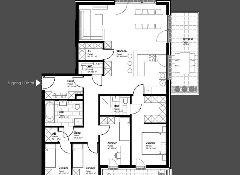 Wohnung zum Kauf - Erstbezug 994.800 € 5 Zimmer 123,2 m² 5. Geschoss Schwechat 2320
