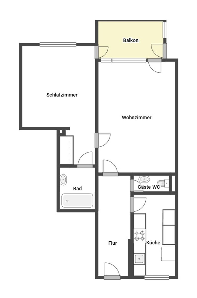 Wohnung zum Kauf 170.000 € 2 Zimmer 70,2 m²<br/>Wohnfläche 11.<br/>Geschoss Thalfingen Elchingen 89275