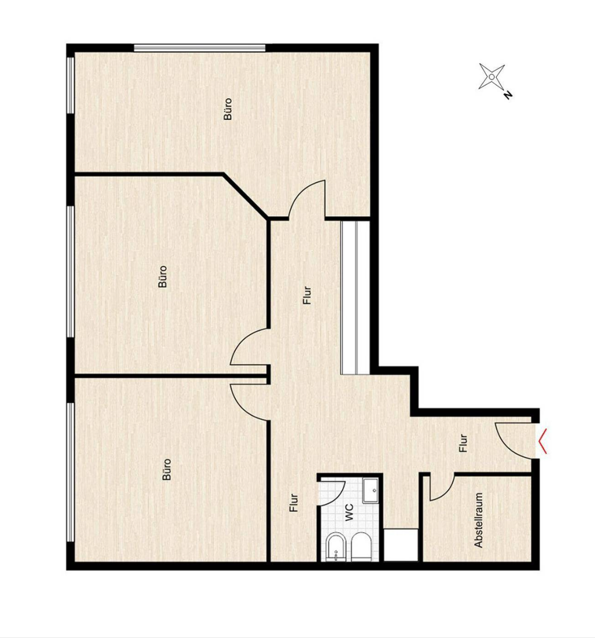 Bürofläche zur Miete 1.350 € 3 Zimmer 155 m²<br/>Bürofläche Großen-Buseck Buseck 35418