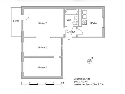 Wohnung zur Miete nur mit Wohnberechtigungsschein Tauschwohnung 400 € 3 Zimmer 55 m² 2. Geschoss Mitte Mitte 10119