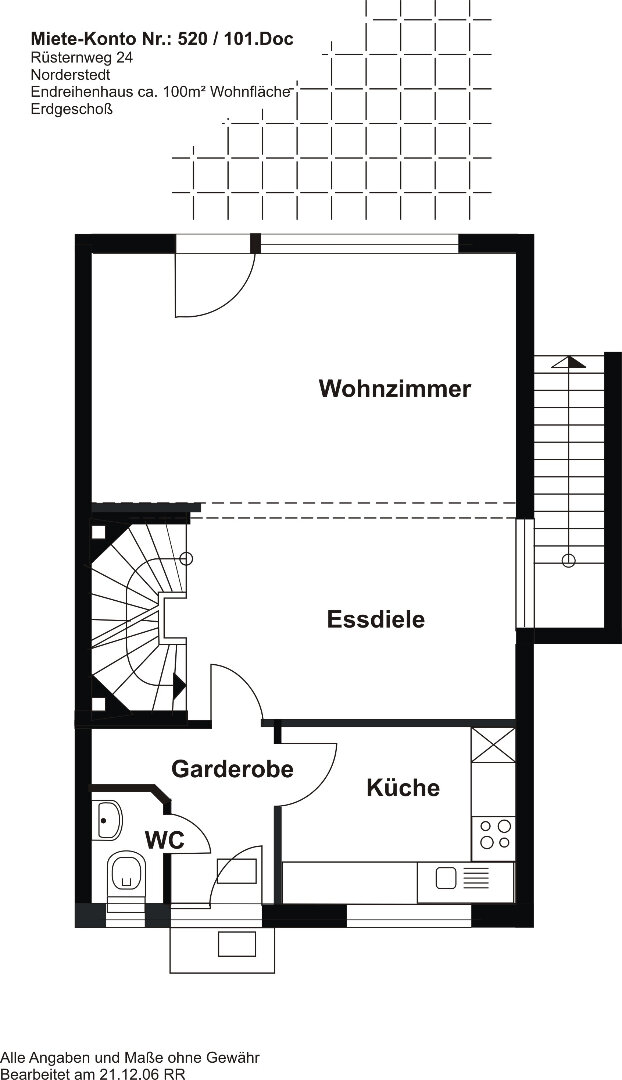 Reihenendhaus zur Miete 1.395 € 3,5 Zimmer 100 m²<br/>Wohnfläche 01.02.2025<br/>Verfügbarkeit Rüsternweg 24 Norderstedt - Mitte Norderstedt 22846