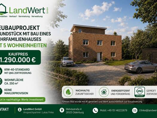 Grundstück zum Kauf 1.290.000 € 538,5 m² Grundstück Nadorst Oldenburg 26125