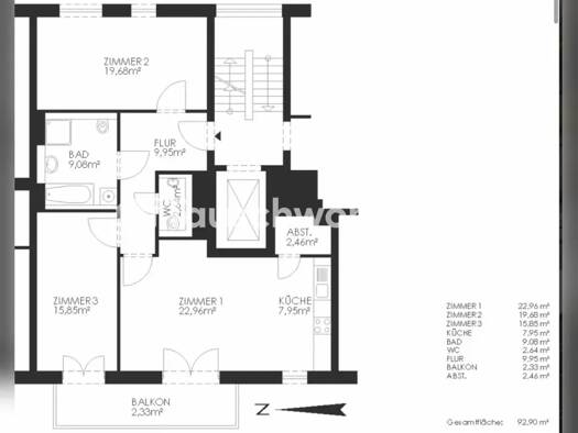 Wohnung zur Miete Tauschwohnung 1.200 € 3 Zimmer 93 m² 5. Geschoss Eimsbüttel 20457