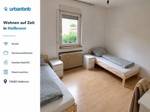 WG-Zimmer zur Miete auf Zeit 700 € 16 m² frei ab sofort Heidelberger Straße Böckingen Heilbronn 74080