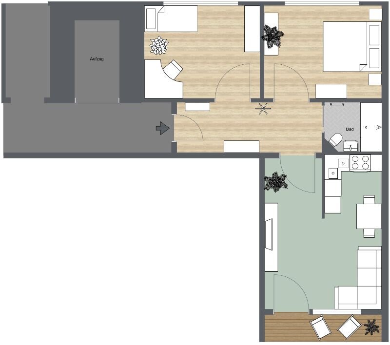 Wohnung zur Miete 600 € 3 Zimmer 80,3 m²<br/>Wohnfläche 1.<br/>Geschoss Bahnhofstraße 19 Innenstadt Riesa 01587