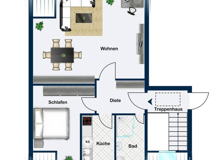 Wohnung zum Kauf 139.000 € 2 Zimmer 57 m² 4. Geschoss Altstadt Duisburg / Duissern 47058