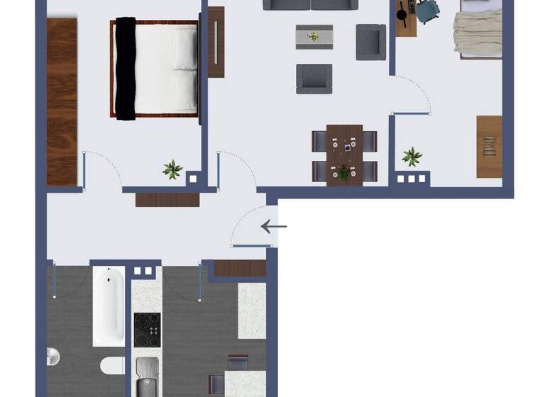 Wohnung zur Miete 520 € 3 Zimmer 62 m² Lungkwitz Kreischa 01731